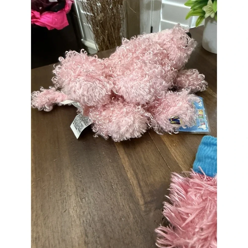 Webkinz Ganz Pink Poodle Dogs And Mini Plush HS107 New With Unused Codes Carrier